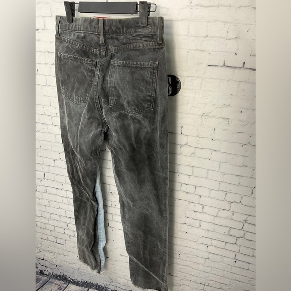 Revice Jeans Ex Boyfriend Colorblock Black Coated Harlow Wash Pants Sz 28 E2 - Picture 7 of 12